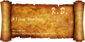 Kling Dorisz névjegykártya